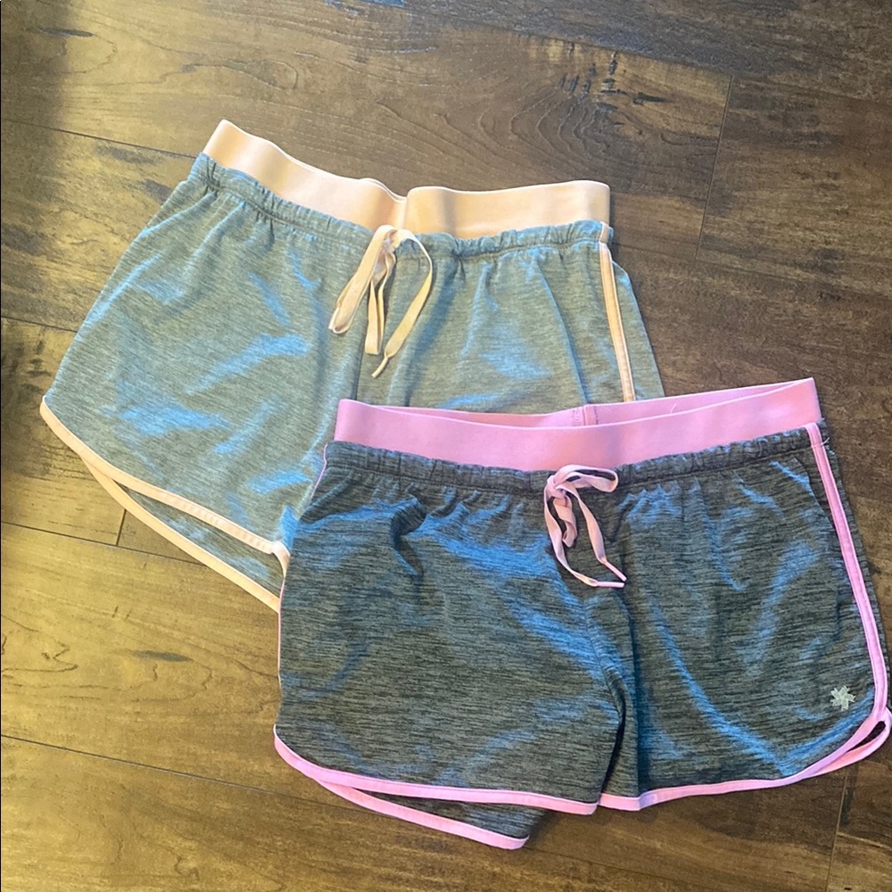 Tek Gear Gray and Pink Athletic Shorts for Active Performance, Sold as set